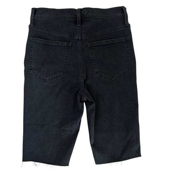 NEW Madewell Roadtripper Supersoft Biker Demin Jean Shorts Raw Hem Size 25 - Picture 7 of 8